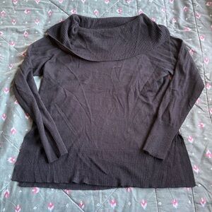 Women’s marled off the shoulder black sweater size xl